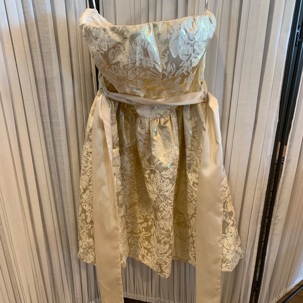Gold holiday dress
